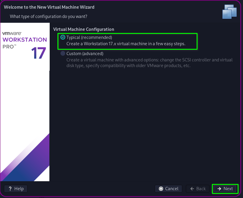 建立虛擬機,選擇經典配置