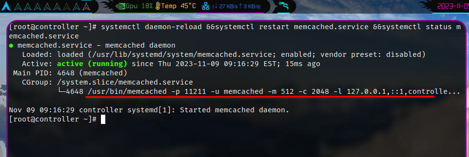 查看Memecached服務狀態