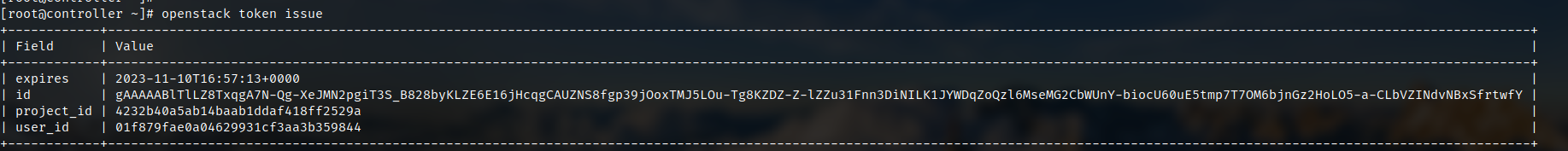 獲取keystone token信息