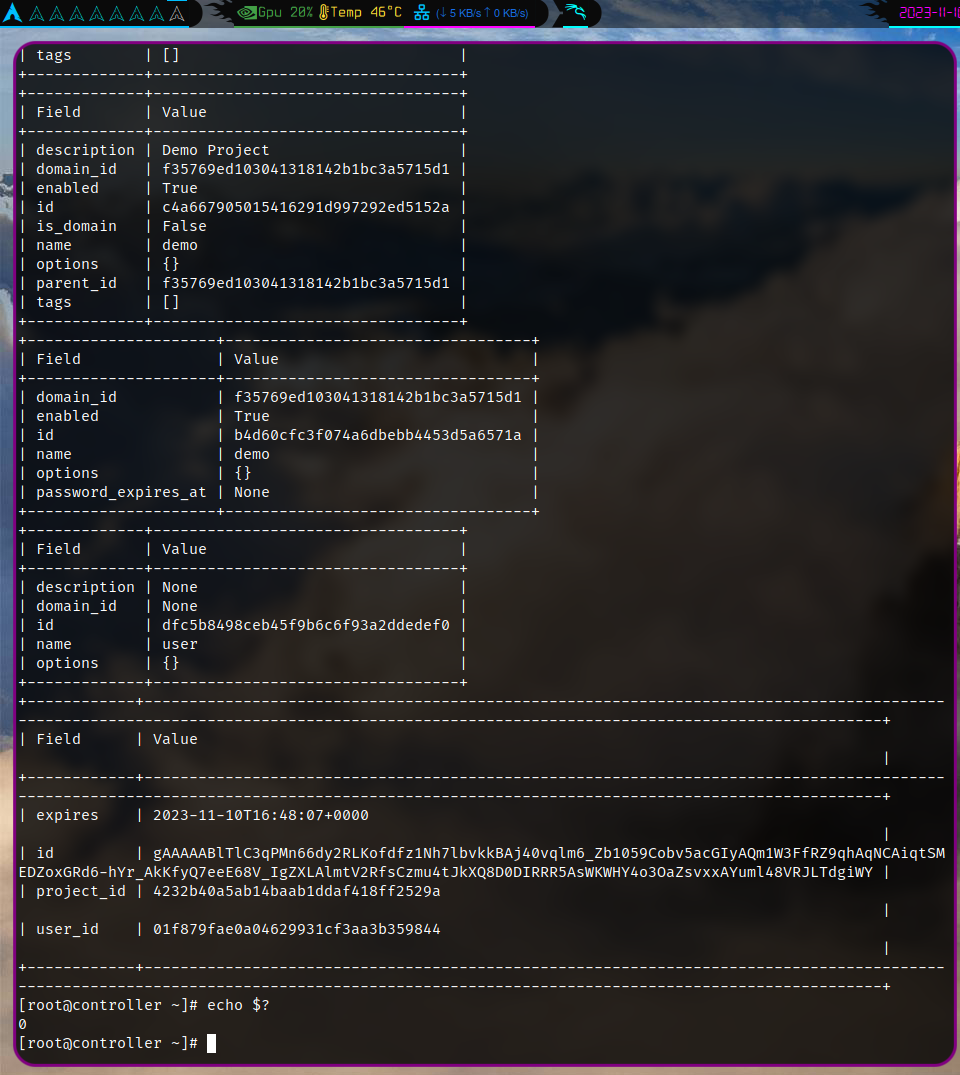 執行iaas-install-keystone.sh腳本
