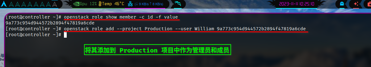 将其添加到 Production 项目中作为管理员和成员