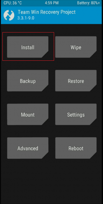 点击Install,找到上传上去的EU版MIUI